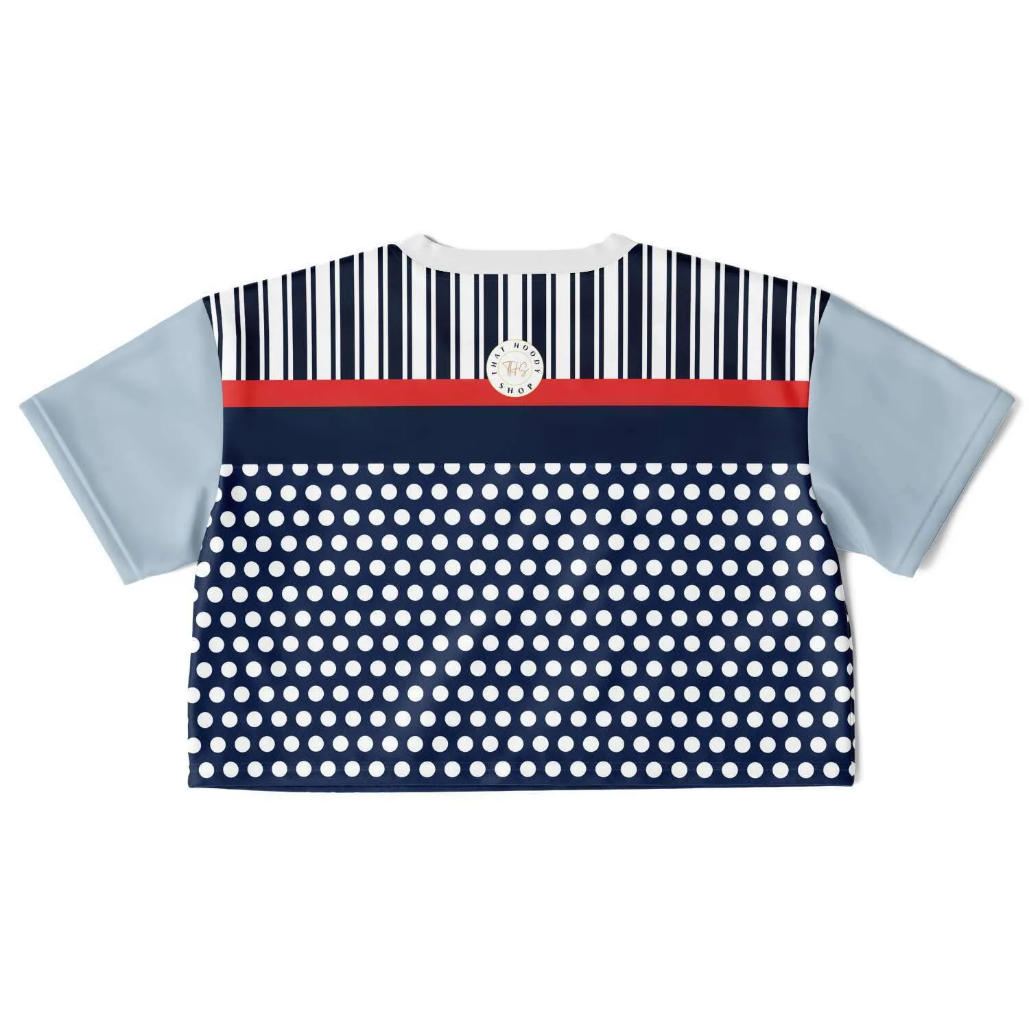 Sail Away Blue Polka Dot Crop Jersey