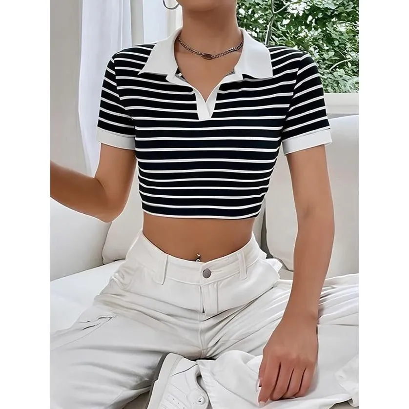 Striped Crop Top