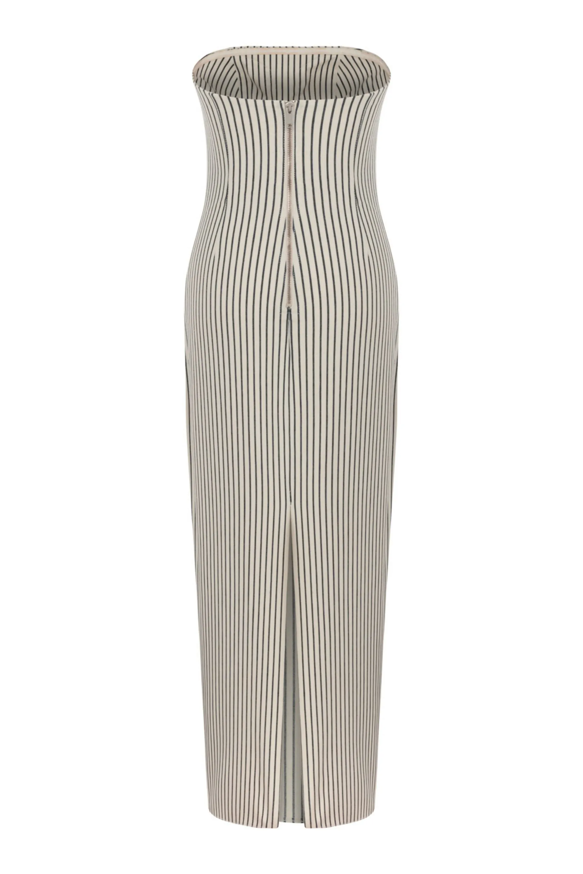 Striped Strapless Dress