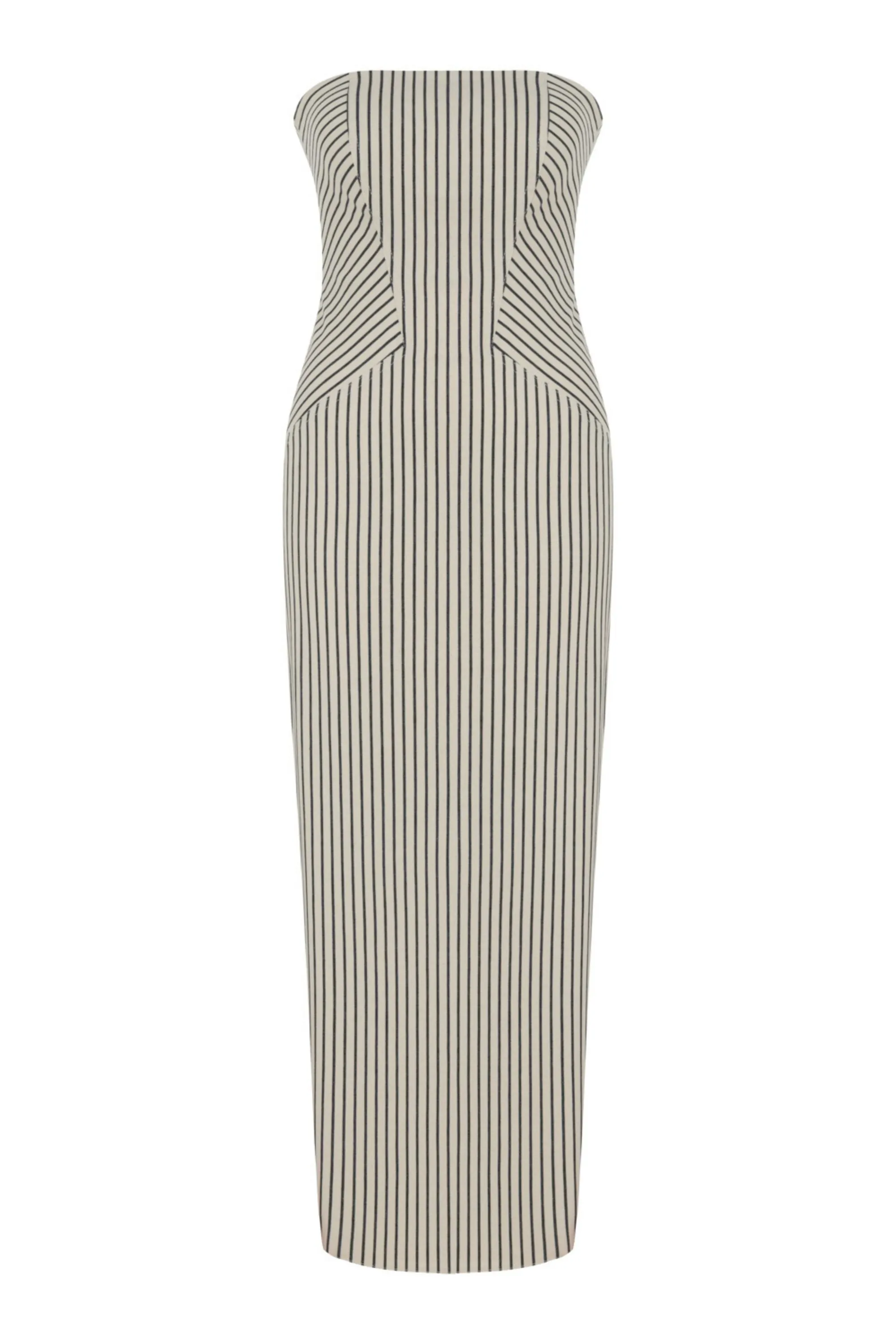 Striped Strapless Dress