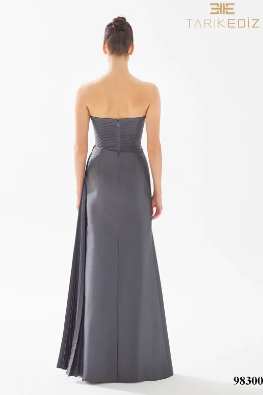 Tarik Ediz Plitz Gown - Anthracite