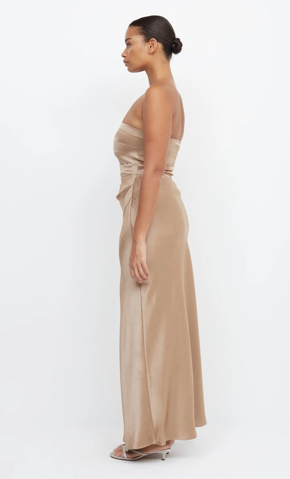 THE DREAMER STRAPLESS DRESS - GOLDEN