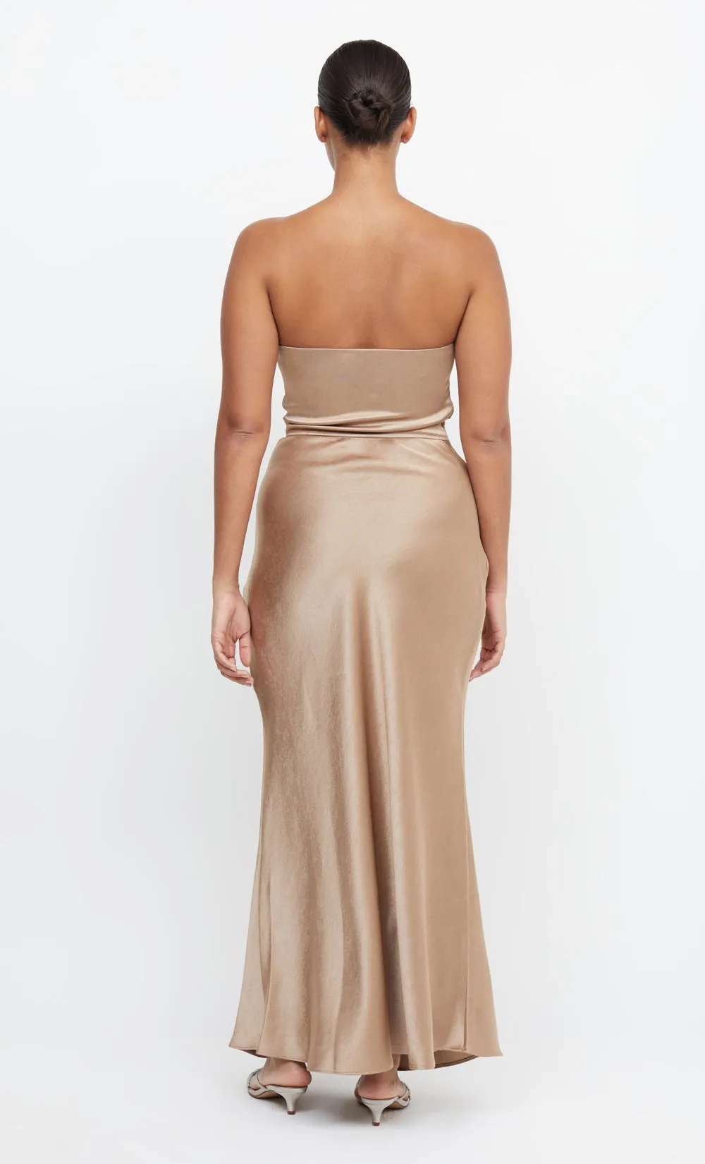 THE DREAMER STRAPLESS DRESS - GOLDEN