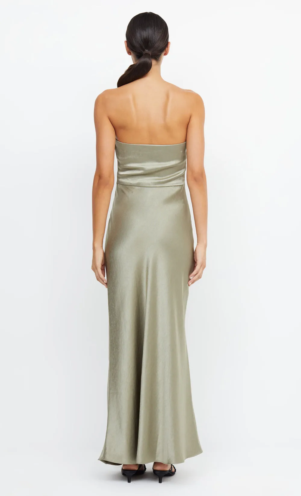 THE DREAMER STRAPLESS DRESS - SAGE