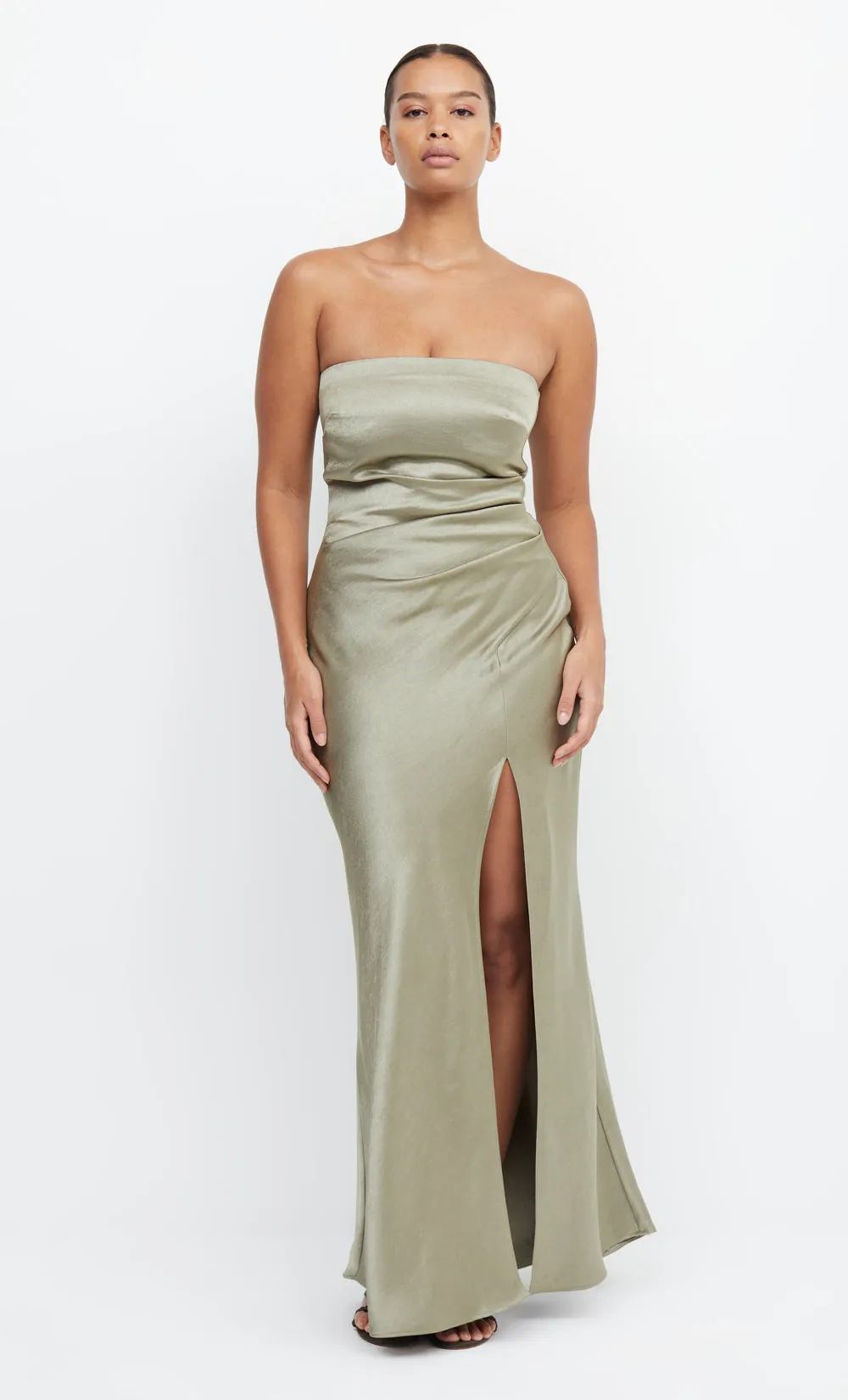 THE DREAMER STRAPLESS DRESS - SAGE