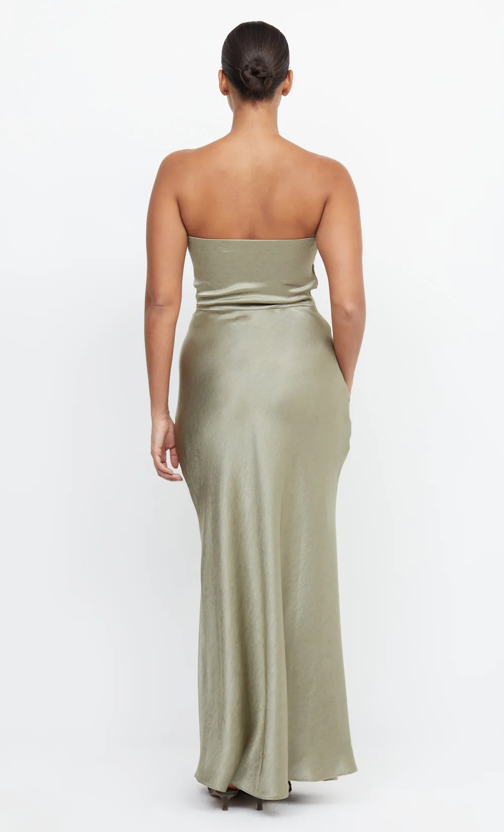 THE DREAMER STRAPLESS DRESS - SAGE