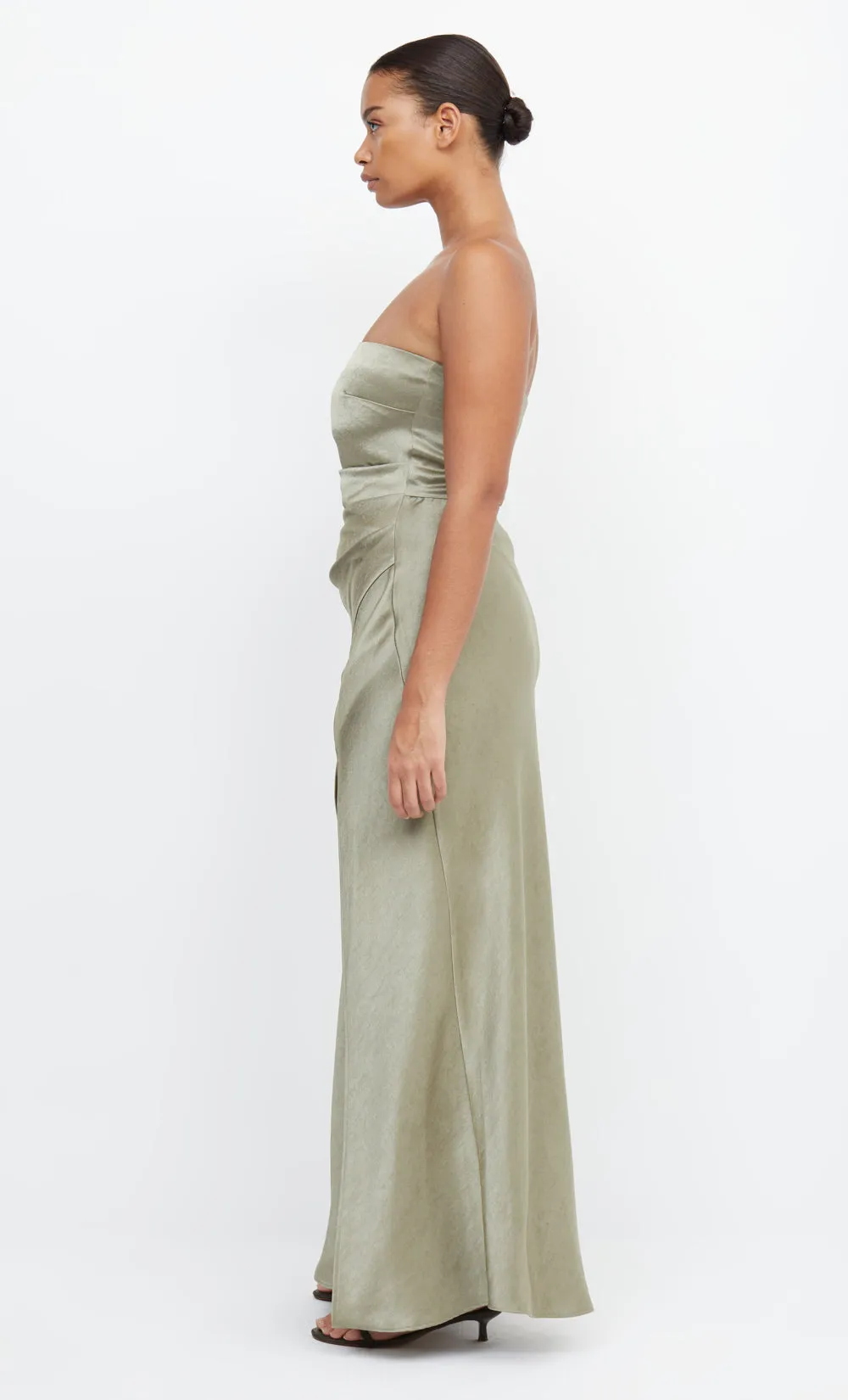 THE DREAMER STRAPLESS DRESS - SAGE