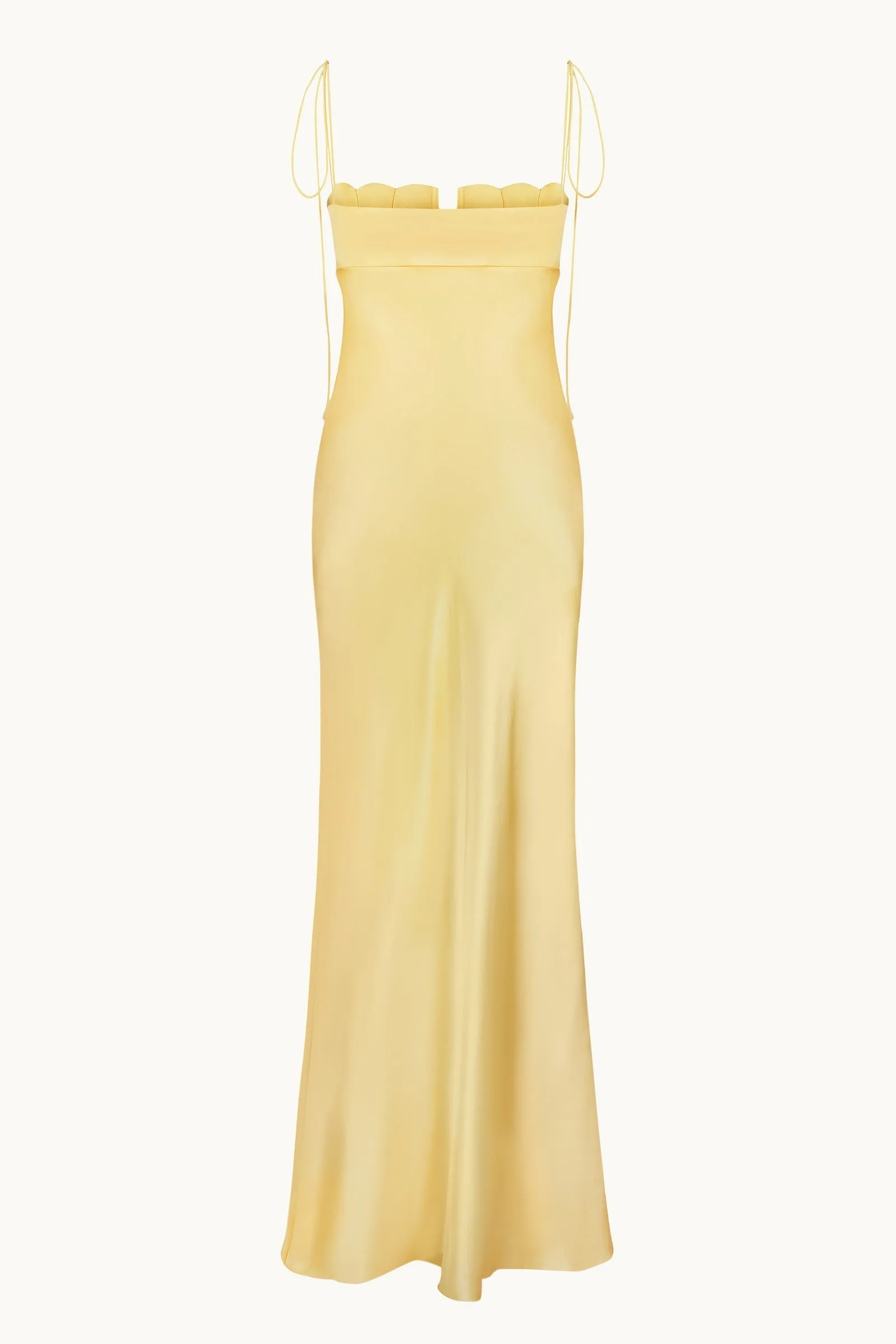 Tulip Maxi Dress in Lemon Yellow