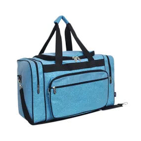 Turquoise Glitter NGIL Canvas Carry on 20 Duffle Bag