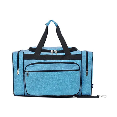 Turquoise Glitter NGIL Canvas Carry on 20 Duffle Bag