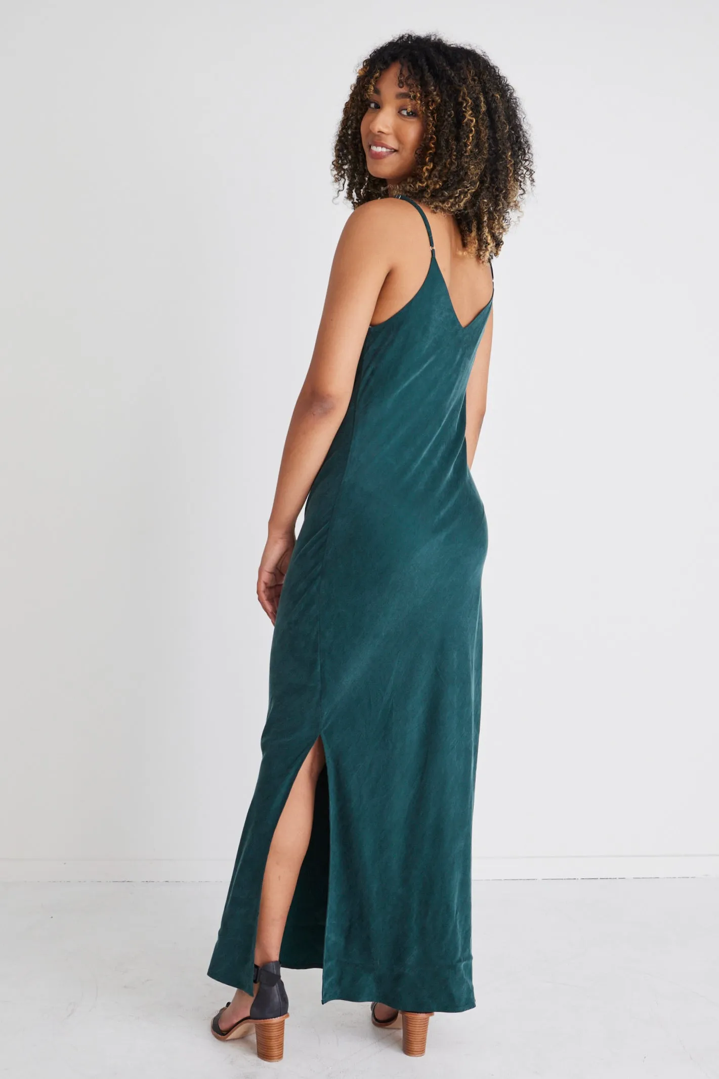 Ursa Forest Cupro Bias Cut Slip Dress