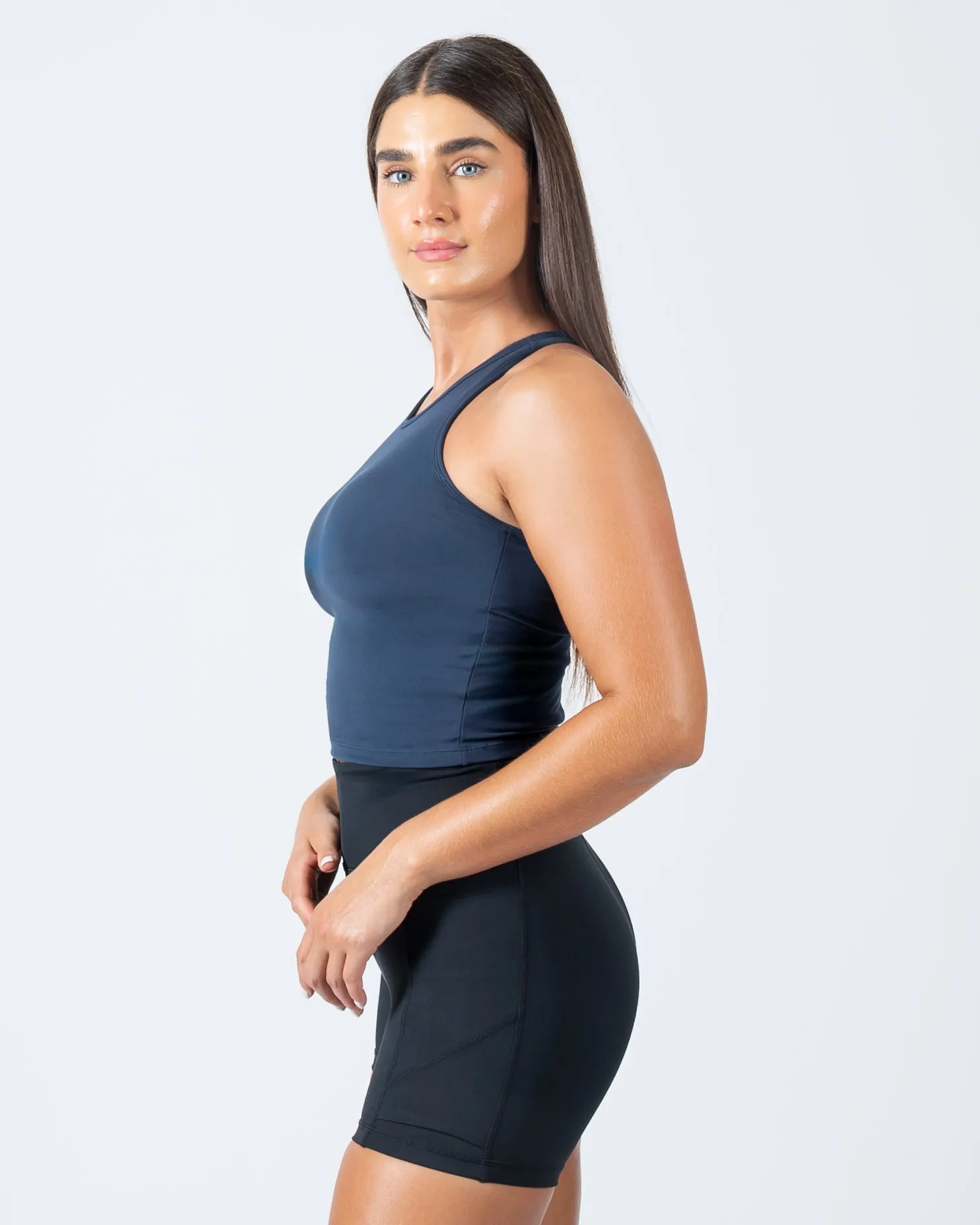 Vinyasa Crop Top - Navy