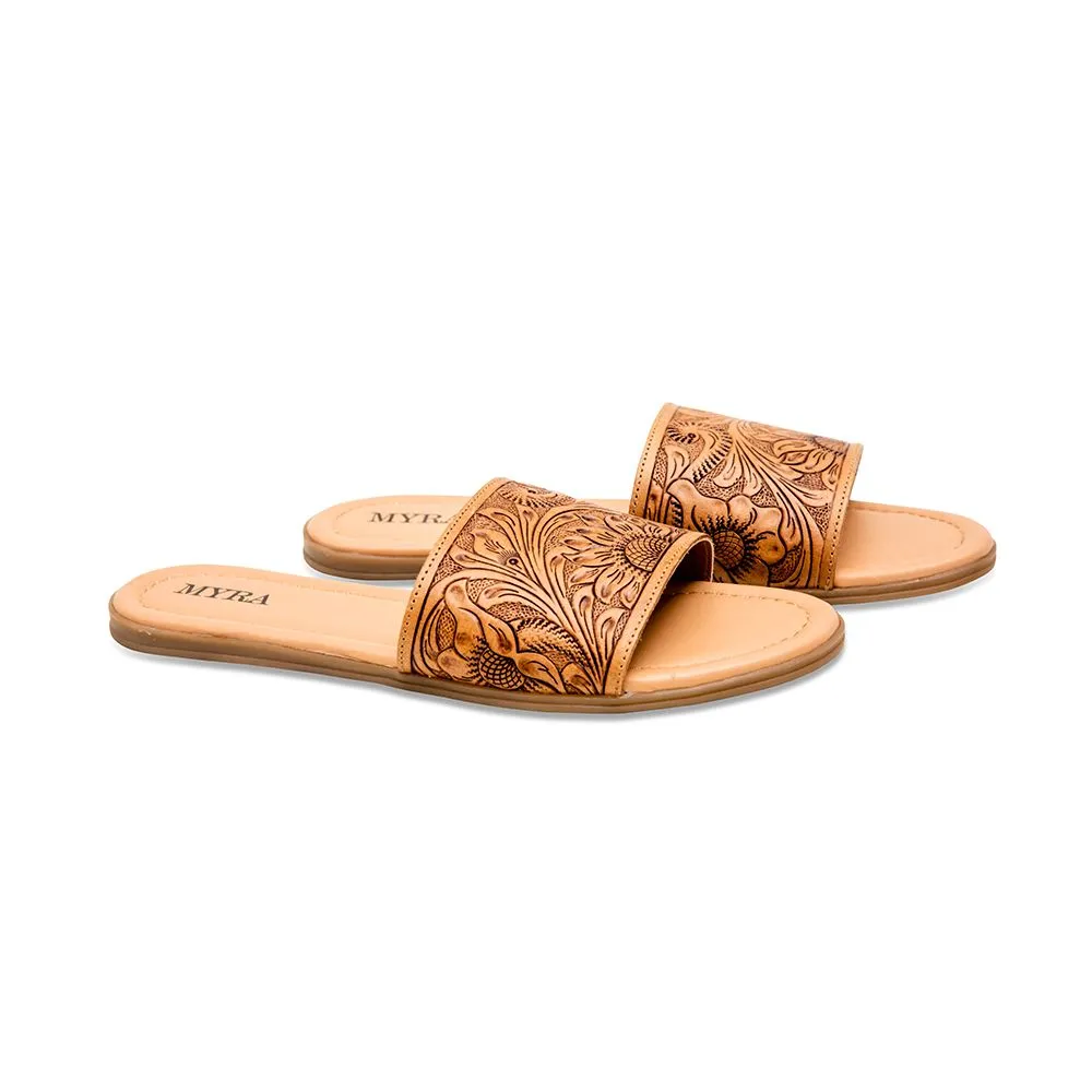 Western Hand-Tooled Sandals